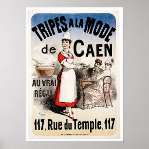 Tripes La Mode De Caen Vintage Food Ad Art ポスター