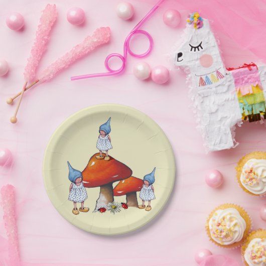 Tripetの格言の女の子、Toadstoolの元のファンタジーの芸術 ペーパープレート (パーティー)