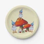 Tripetの格言の女の子、Toadstoolの元のファンタジーの芸術 ペーパープレート (正面)