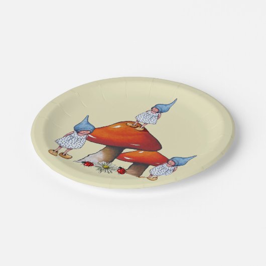 Tripetの格言の女の子、Toadstoolの元のファンタジーの芸術 ペーパープレート (アングル)