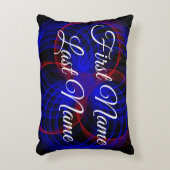 Triple Blueberry Geometric Accent Parody Pillow アクセントクッション (正面(垂直))