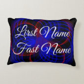 Triple Blueberry Geometric Accent Parody Pillow アクセントクッション (裏面)