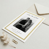 Triple Border Photo Save the Date 箔招待状