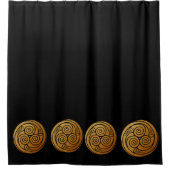 Triple Celtic Knot Swirl Mandala  シャワーカーテン (正面)