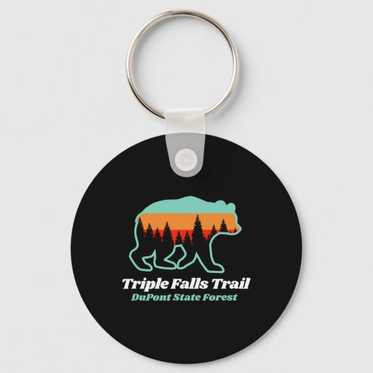 Triple Falls Trail Dupont State Forest Bear Souven キーホルダー (正面)
