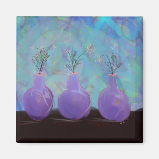 Triple Glow Bouquet Original Art マグネット (正面)