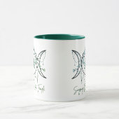 Triple Goddess & Lotus Green Mug マグカップ (中央)
