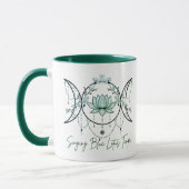 Triple Goddess & Lotus Green Mug マグカップ (左)