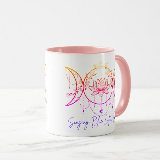 Triple Goddess & Lotus Pink Mug マグカップ (正面右)