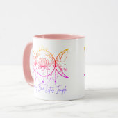 Triple Goddess & Lotus Pink Mug マグカップ (正面左)