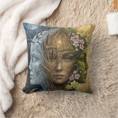 Triple Goddess Winter to Spring Imbolc Fantasy Art クッション (ブランケット)