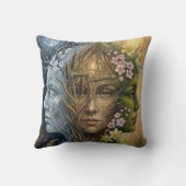 Triple Goddess Winter to Spring Imbolc Fantasy Art クッション (裏面)