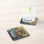 Triple Goddess Winter to Spring Imbolc Fantasy Art コースター (右側)