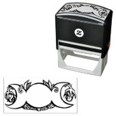 Triple Moon Bloom – Botanical Wiccan Symbol   セルフインキングスタンプ (インサイチュ)