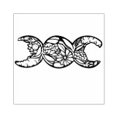 Triple Moon Goddess Symbol Bloom ラバースタンプ (インプリント)