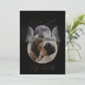 Triple Moon Photo Save The Date 招待状 (スタンド正面)