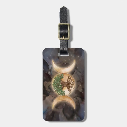 Triple Moon tree of life ラゲッジタグ (正面縦)