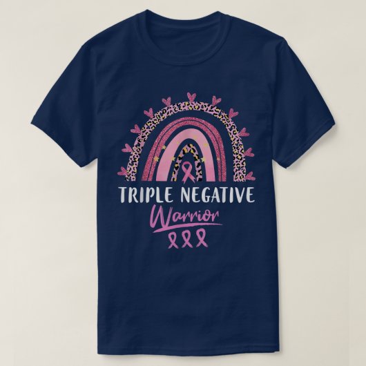 Triple Negative Breast Cancer Awareness Warrior Pi Tシャツ (デザイン正面)