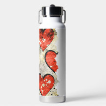 Triple Red Heart Grunge