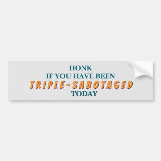 Triple Sabotage Bumper Sticker バンパーステッカー (正面)