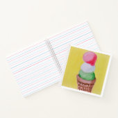 Triple Scoop Ice Cream Cone ノートブック (内部)