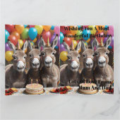 Triple the Joy：ロバ・トリプレットの誕生日Bash カード (内部)