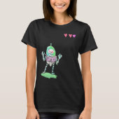Triple X Skeleton Robot With Life Hearts Tシャツ (正面)