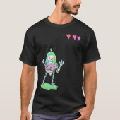 Triple X Skeleton Robot With Life Hearts Tシャツ (正面)