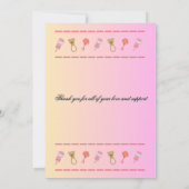 Triplet birth announcement 案内状 (裏面)