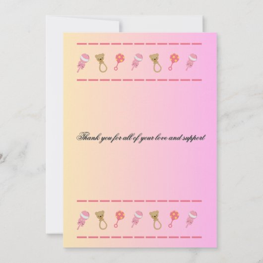 Triplet birth announcement 案内状 (裏面)