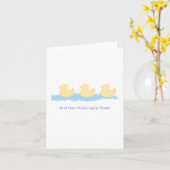 Triplets Baby Card And Then There Were Three  カード (黄色い花)