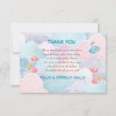 Triplets Two Girls and A Boy Thank You サンキューカード (正面)