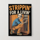 Trippin' for A Livin' Funny Skeleton Electrician 缶バッジ (正面)