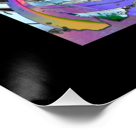 Trippy Abstract photo collage ポスター (コーナー)