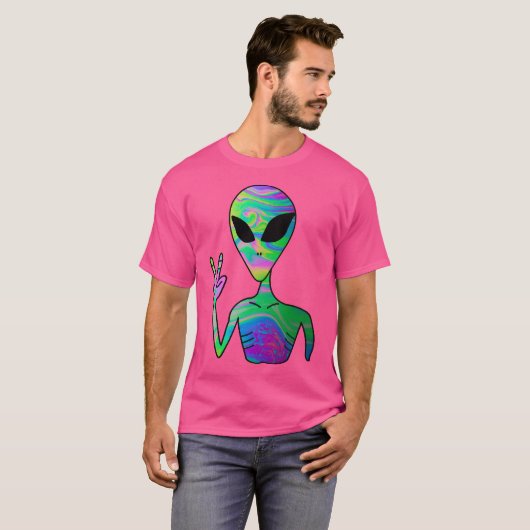 Trippy Alien 7 Tシャツ (正面フル)