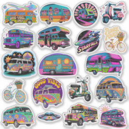 Trippy Art Custom-Cut Vinyl Sticker シール