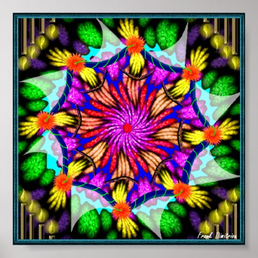 Trippy Flowers Poster ポスター (正面)