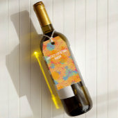 Trippy Hippie Psychedelic Retro Floral Design ギフトタグ