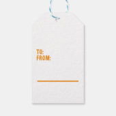 Trippy Hippie Psychedelic Retro Floral Design ギフトタグ (裏面)