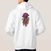 Trippy Jellyfish Neon Graphic Hoodie パーカ (裏面)