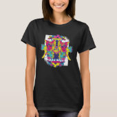 Trippy kitty cats coloured psychodelic tシャツ (正面)