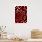 Trippy Poster: Abstract Red ポスター (キッチン)