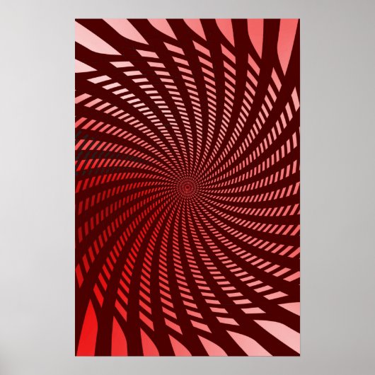 Trippy Poster: Abstract Red ポスター (正面)