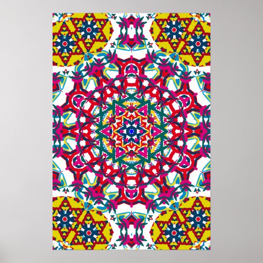 Trippy Poster: Psychedelic Kaleidoscope Artwork ポスター (正面)