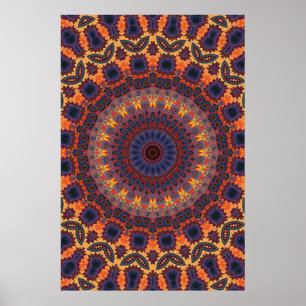 Trippy Poster: Psychedelic Radial Artwork ポスター