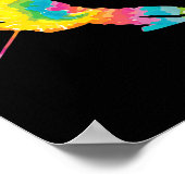 Trippy Rainbow Hippie - Tie-dye Skiing  ポスター (角)