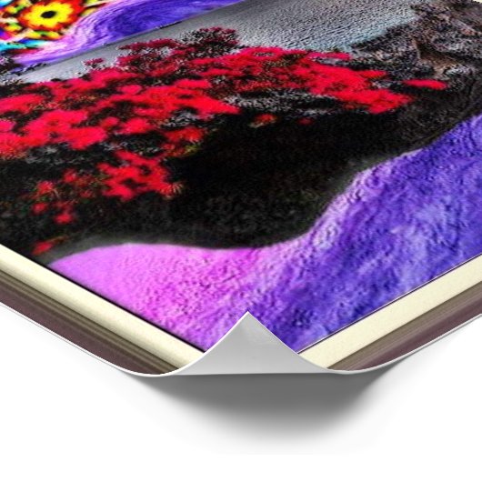 Trippy Space Floating Island Poster ポスター (角)