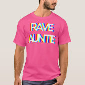 Trippy Techno Edm Music Rave Festival Aunt Auntie  Tシャツ (正面)