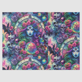 Trippy tie dye Halloween witch goddess gift wrap 薄葉紙