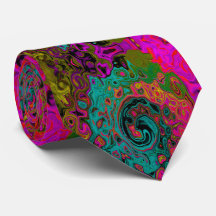 Trippy Turquoise Abstract Retro Liquid Swirl